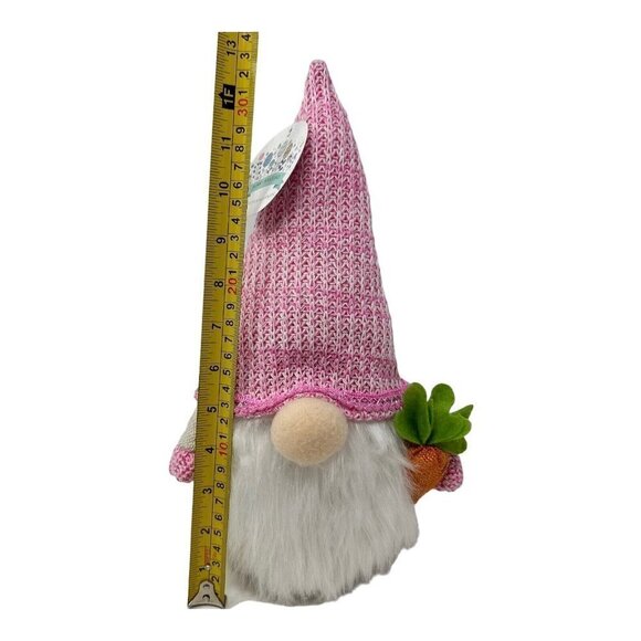 Bunny Boulevard Faceless Rabbit Gnome 13 in Easter Spring Pink Shelf Sitter - Picture 9 of 9